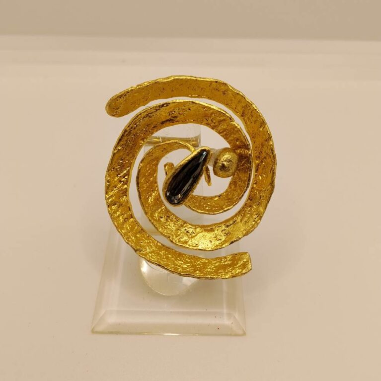ANILLO ESPIRAL KALLIOPE PIEDRA MORADA